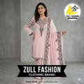 Premium Embroidered Cotton Silk Suite in Pastel Pink